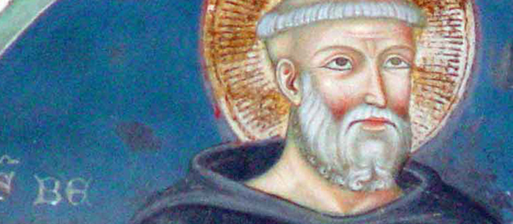 Der Heilige Benedikt von Nursia, Gründer des Benediktinerorden.