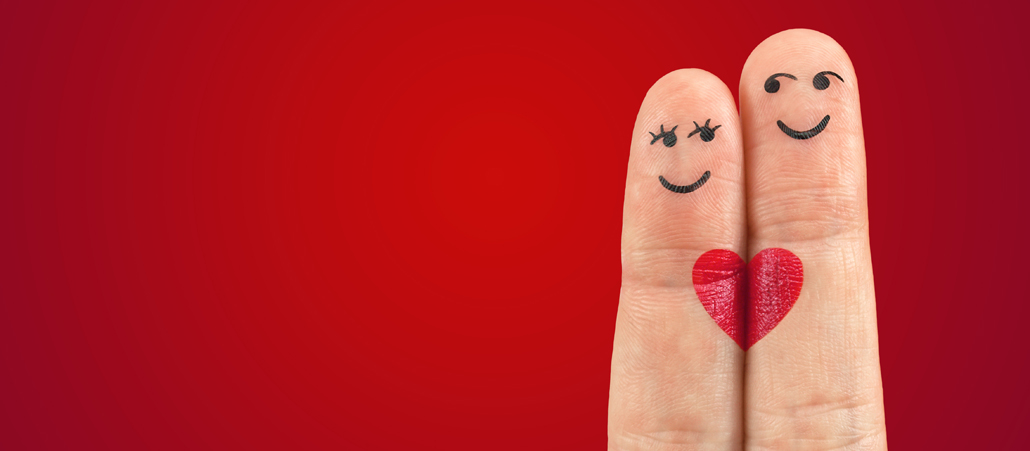 Verliebte Finger.