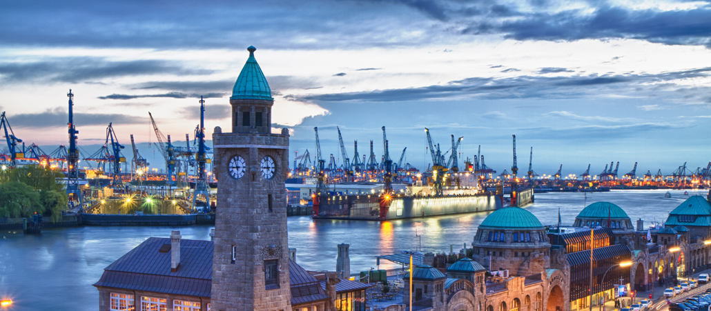 Blick auf dem hamburger Hafen