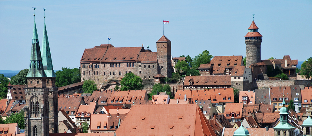Blick über Nürnberg.