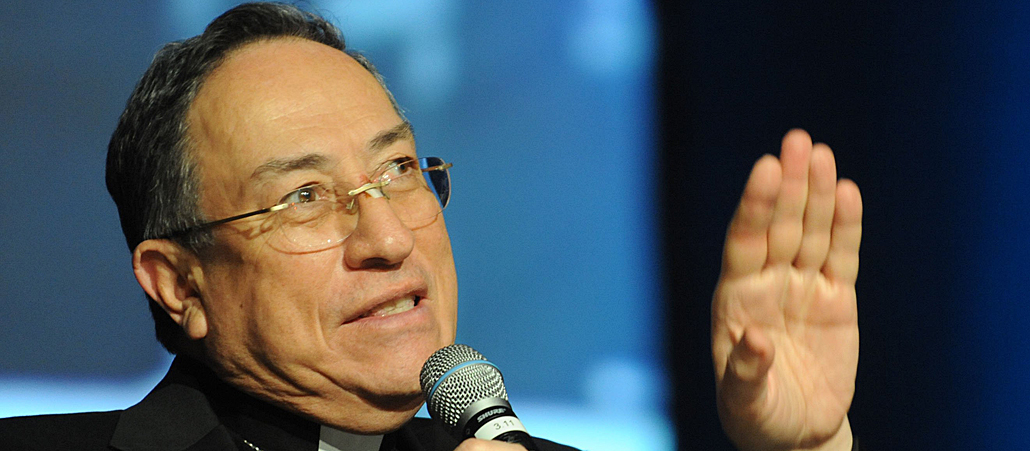 Oscar Andres Rodriguez Maradiaga (70), Erzbischof von Tegucigalpa (Honduras) beim 4. Internationalen Kongress "Treffpunkt Weltkirche" vom 18. bis 19.März 2011 im Congress Centrum Würzburg.