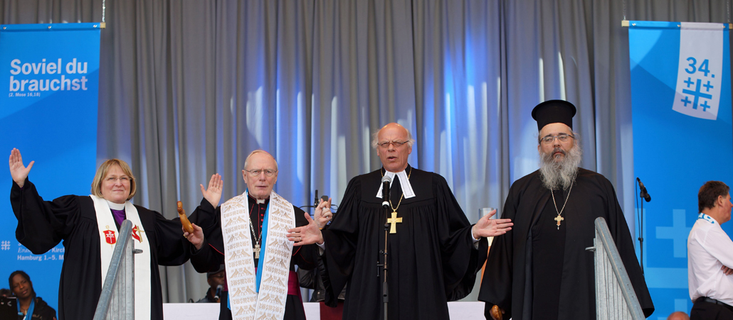 Gelebte Ökumene auf dem Kirchentag in Hamburg.