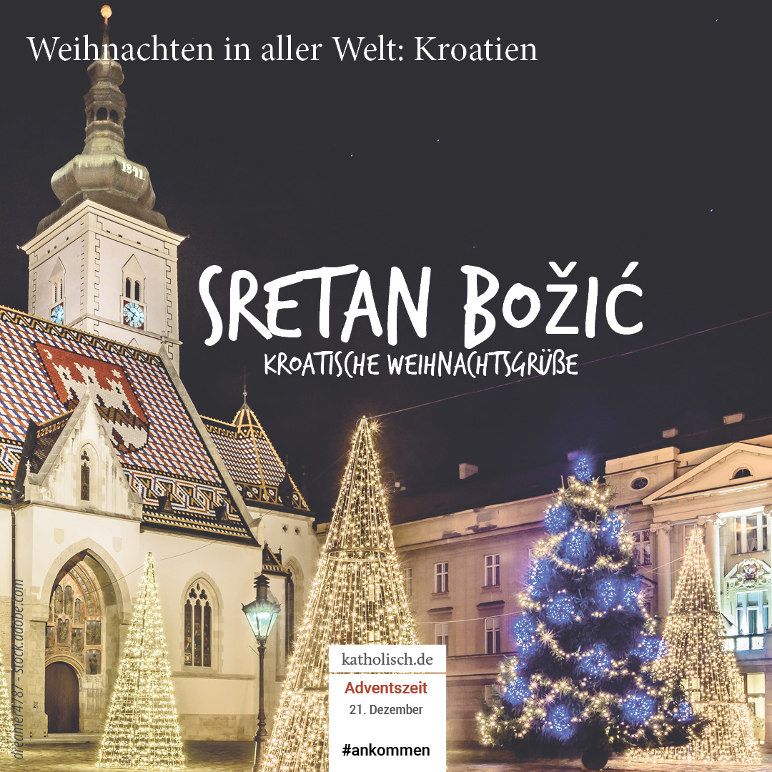 Kirche in Kroatien bei Nacht