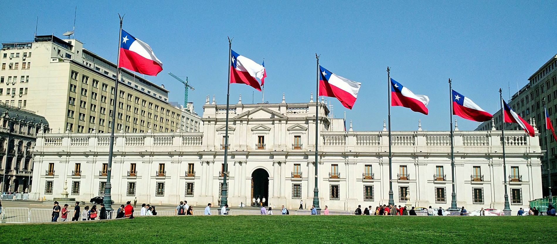 Der Präsidentenpalast La Moneda in Santiago de Chile