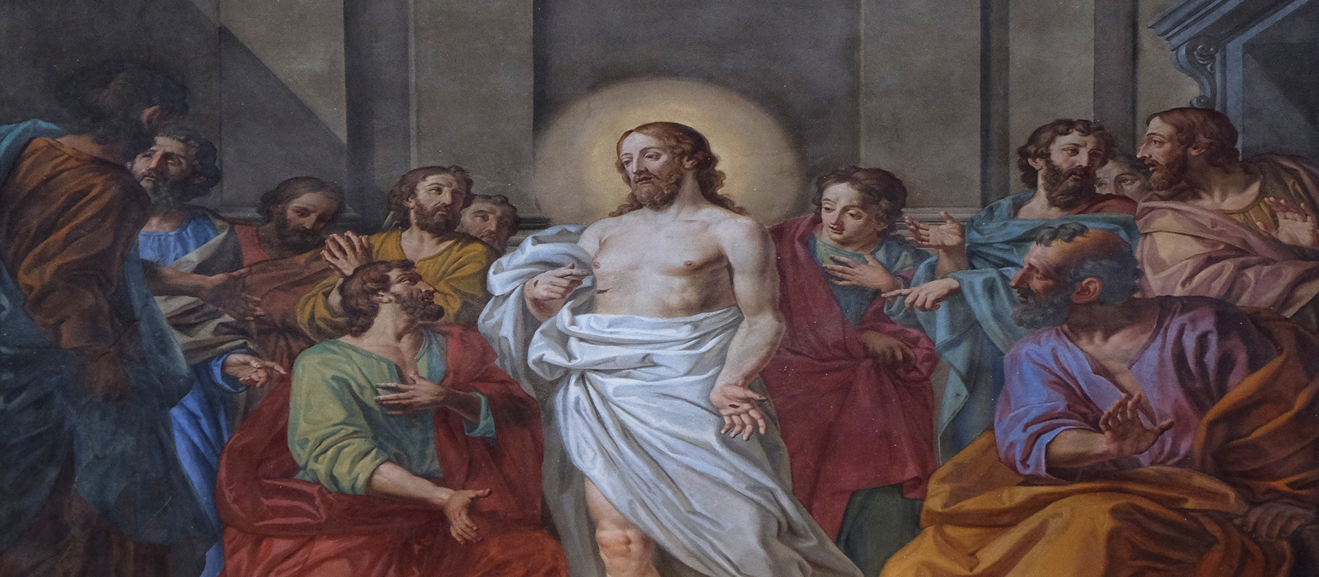 Jesus inmitten seiner Jünger