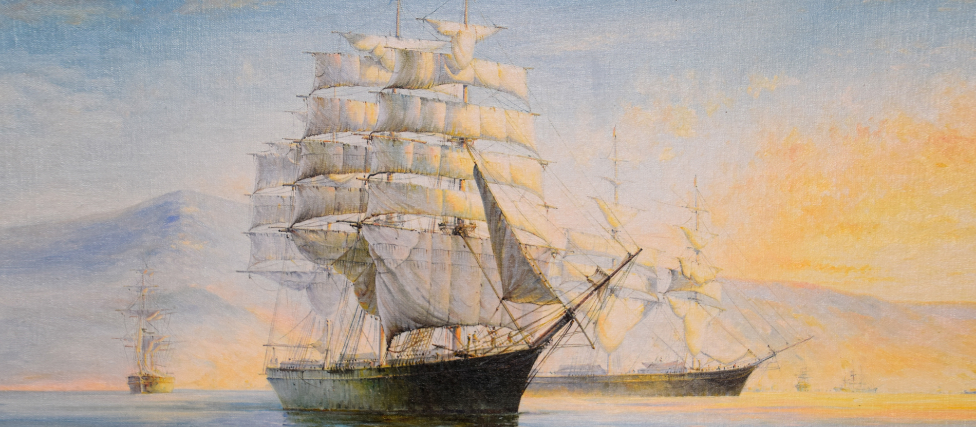 Ein Segelschiff