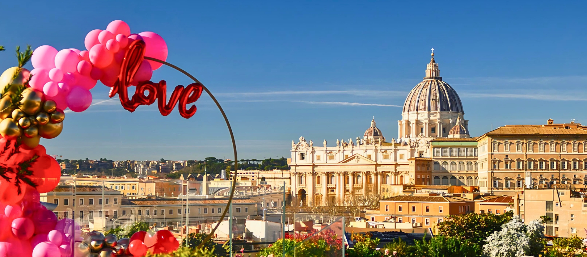 Petersdom mit Schriftzug "Love"