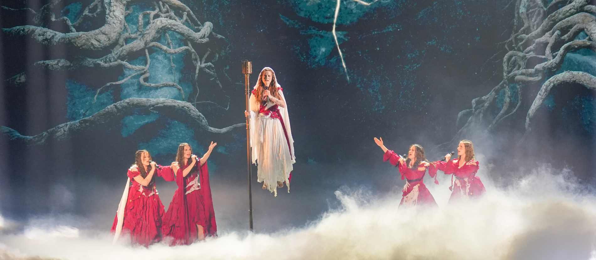 ESC-Gruppe Lelek aus Kroatien bei ihrem Auftritt