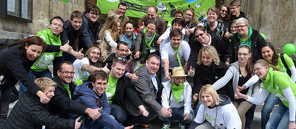 Auftakt der 72-Stunden-Aktion am 13. April 2013 in München.