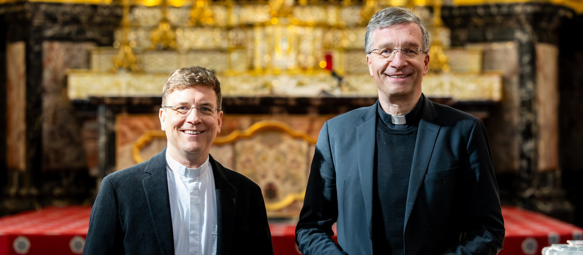 Der neue Generalvikar im Bistum Fulda, Martin Stanke, zusammen mit dem Fuldaer Bischof Michael Gerber