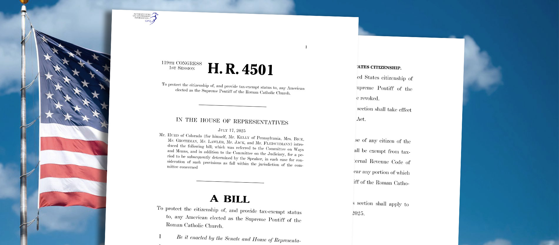 Der zweiseitige Gesetzesentwurf H.R. 4501, 