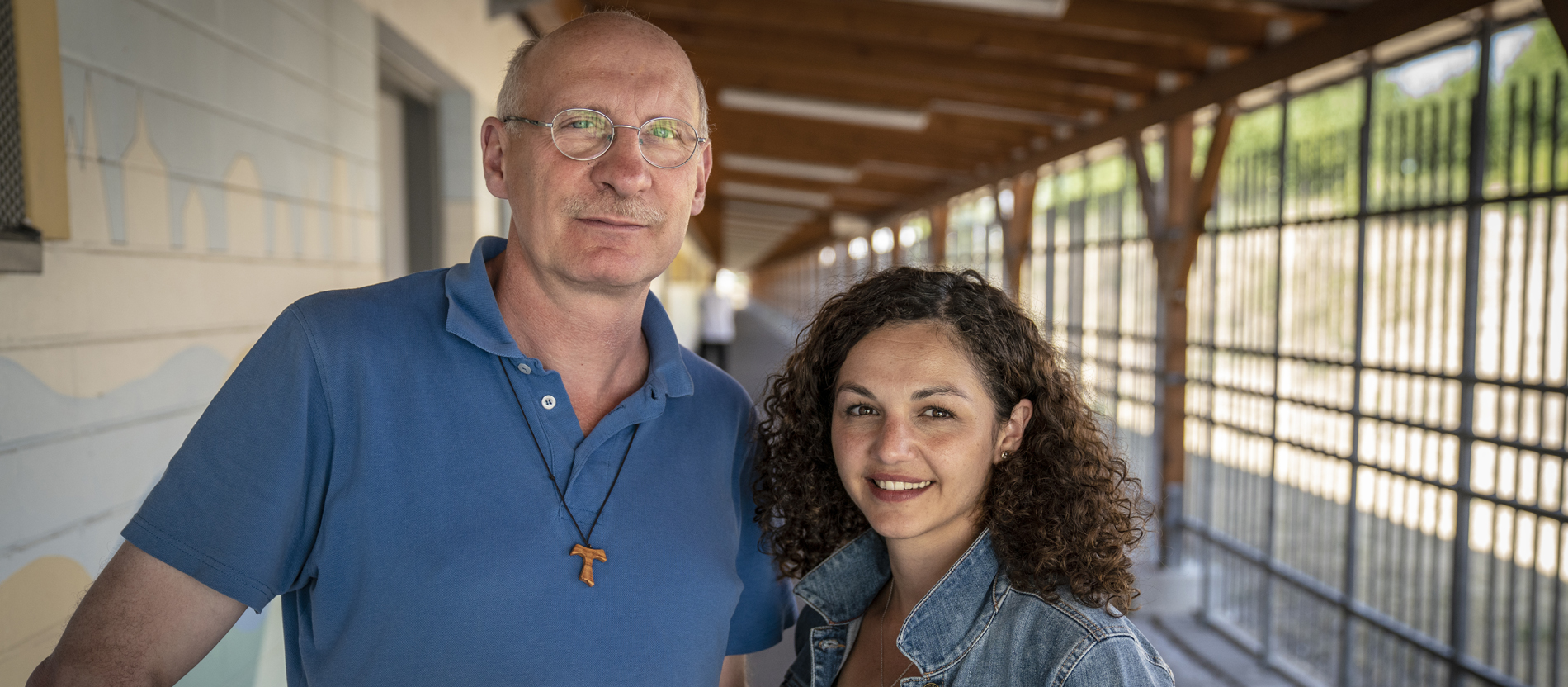 Bruder Gabriel Zörnig und Merih Ugur