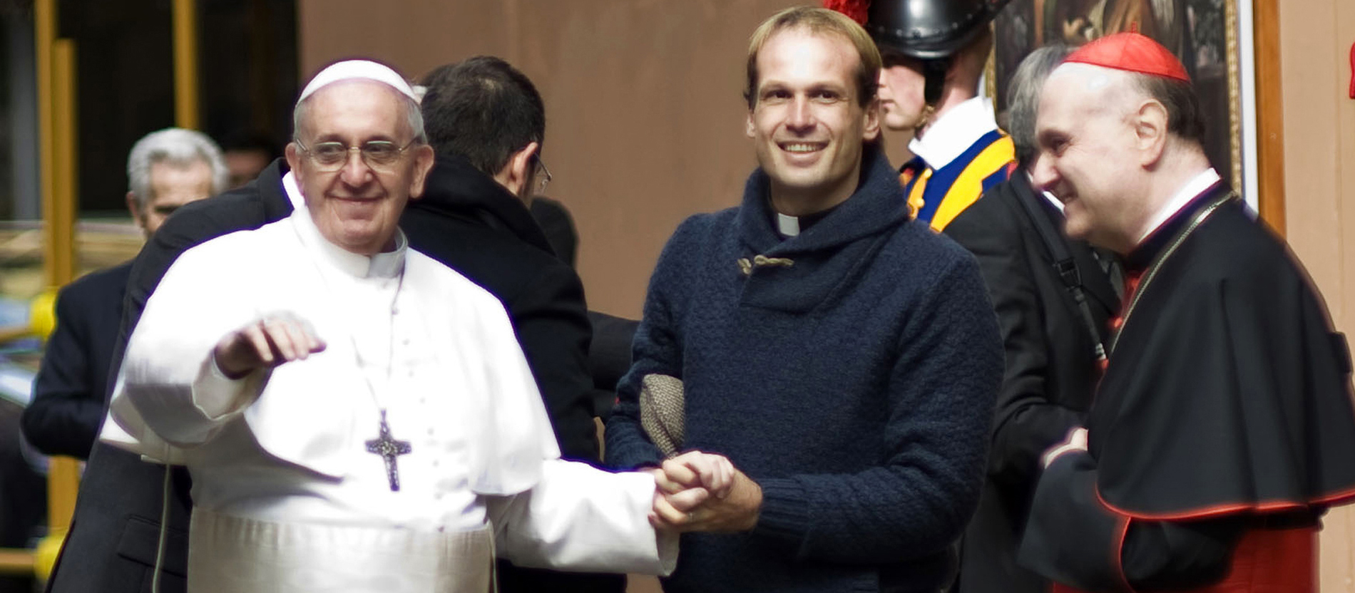Papst Franziskus und sein neuer Privatsekretär Gonzalo Aemilius