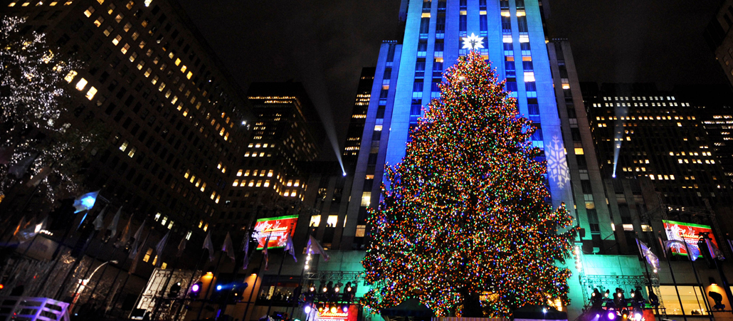 30.000 Lichter: Der Weihnachtsbaum am Rockefeller Center in New York.