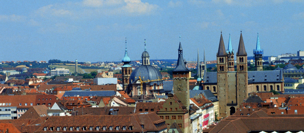 Blick über Würzburg.
