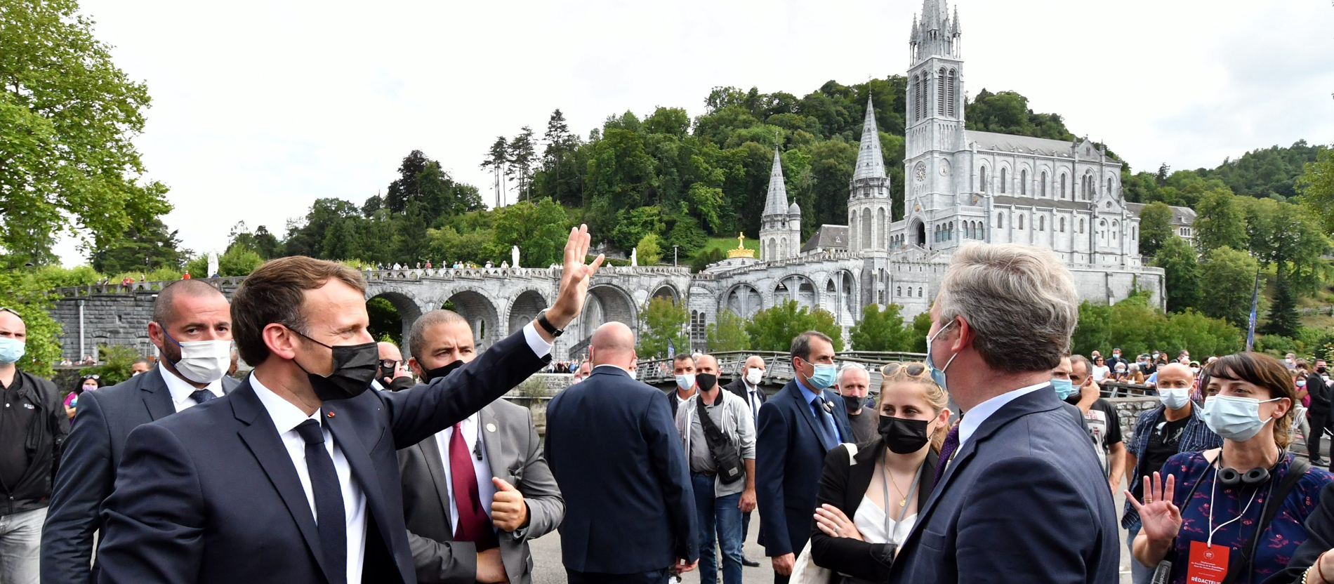 Frankreichs Staatspräsident Macron in Lourdes