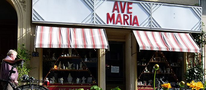Das Geschäft "Ave Maria" in Berlin-Schöneberg.