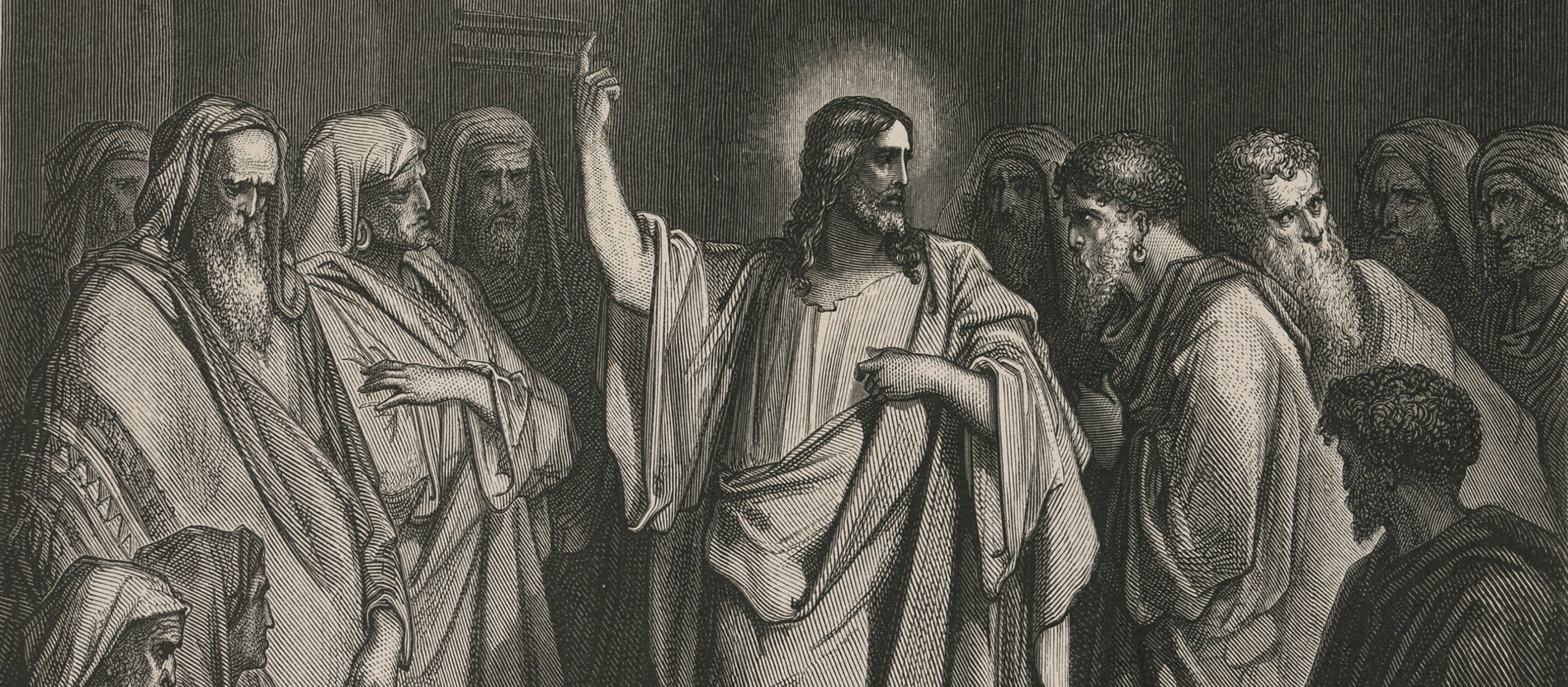 Jesus lehrt in der Synagoge