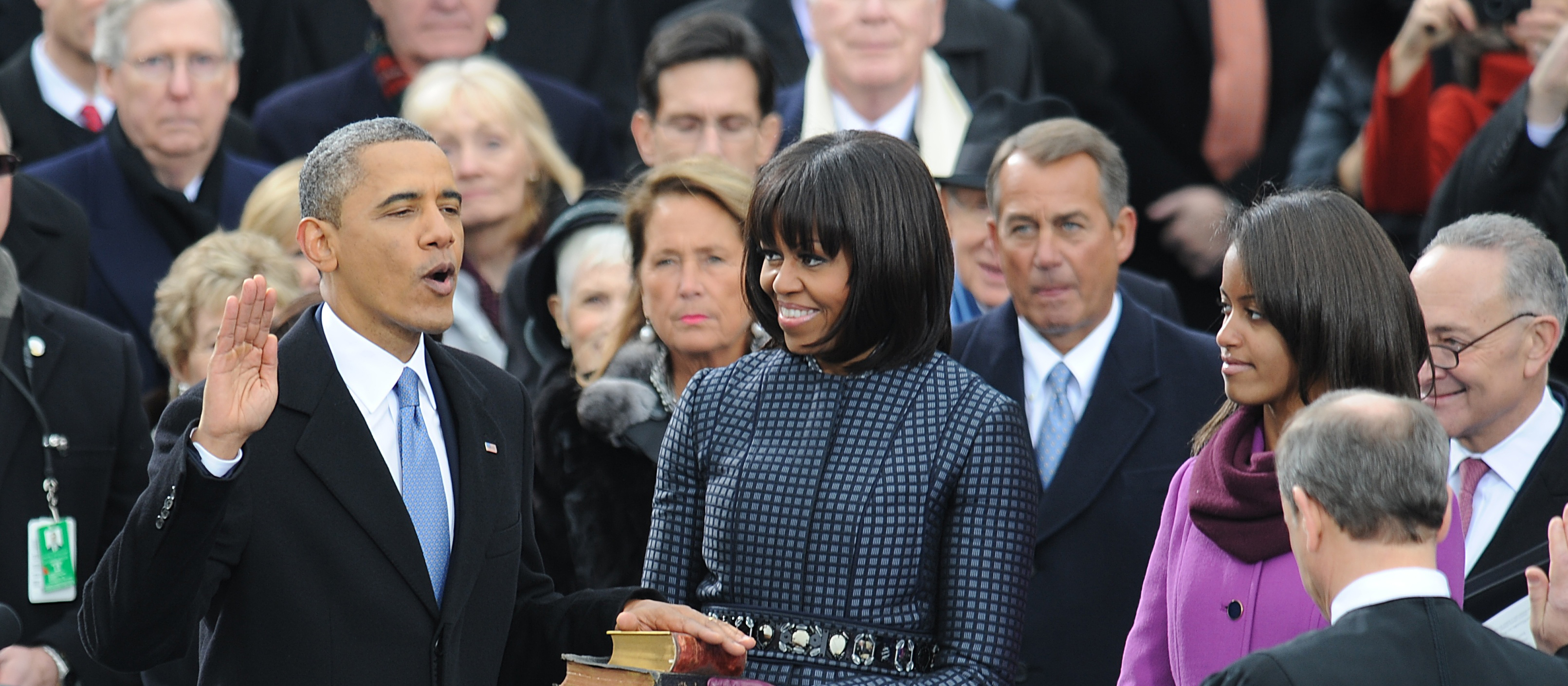 US-Präsident Barack Obama legt den Amtseid ab.