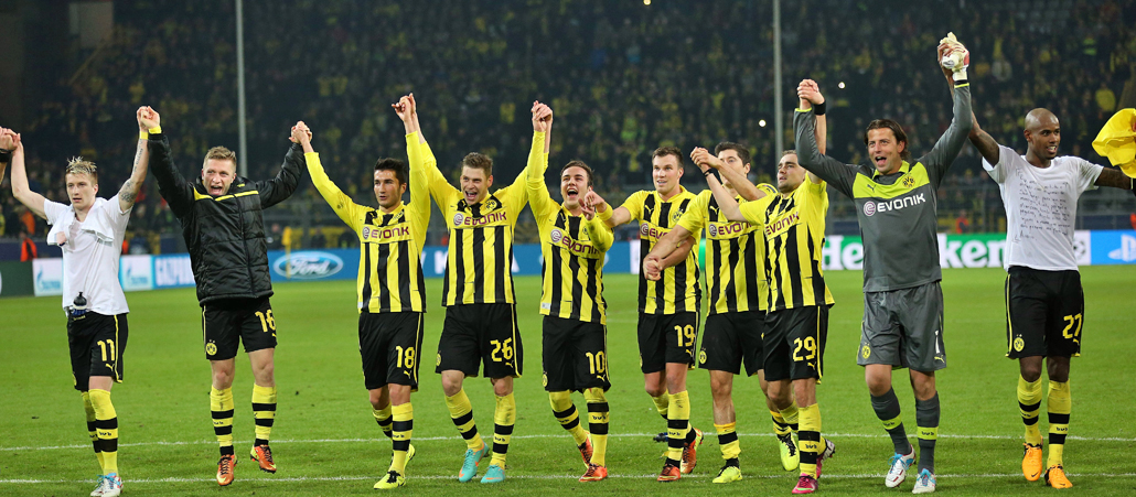 Champions League 2012/2013 Achtelfinale Rückspiel BVB Borussia Dortmund - Donezk Shakhtar Donetsk 3:0 Jubel Schlußjubel Allgemein La OLa
