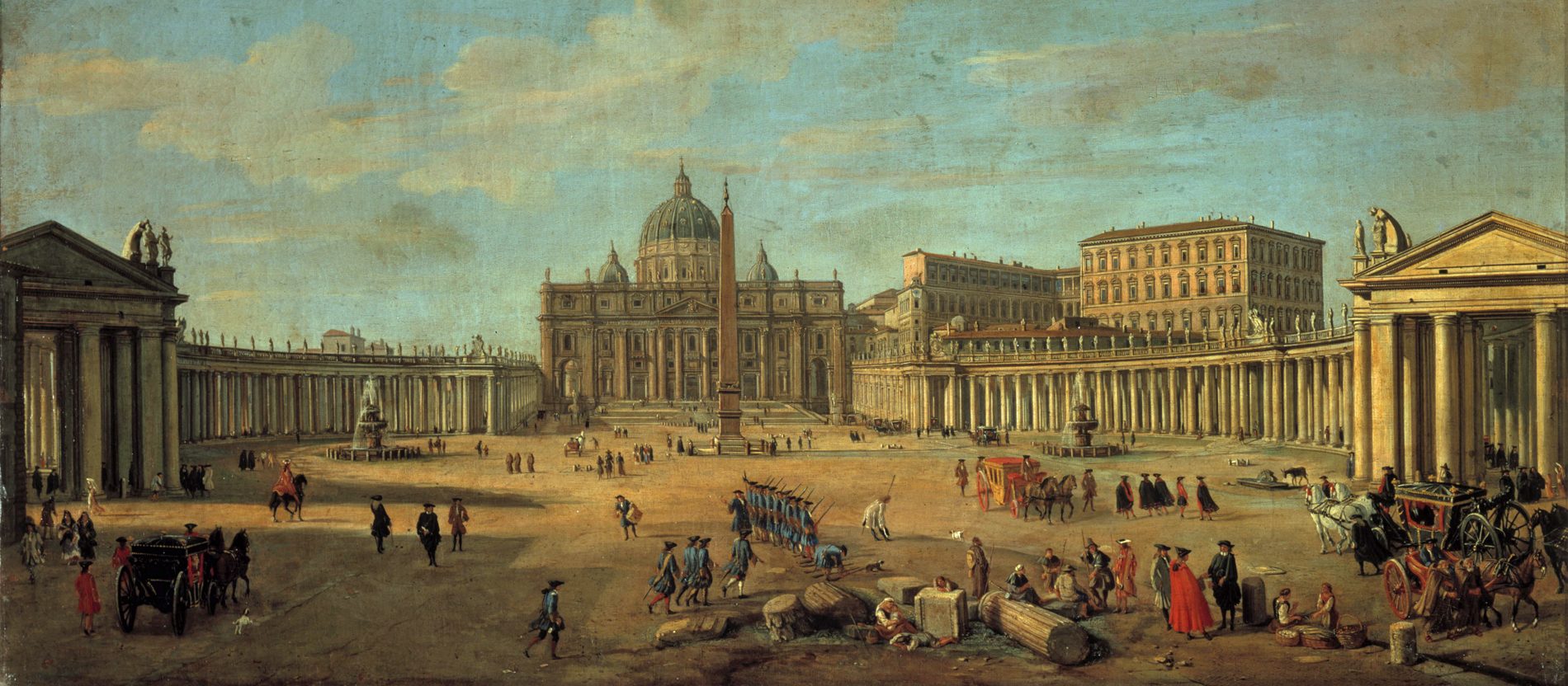 Ölgemälde Petersplatz um das Jahr 1700