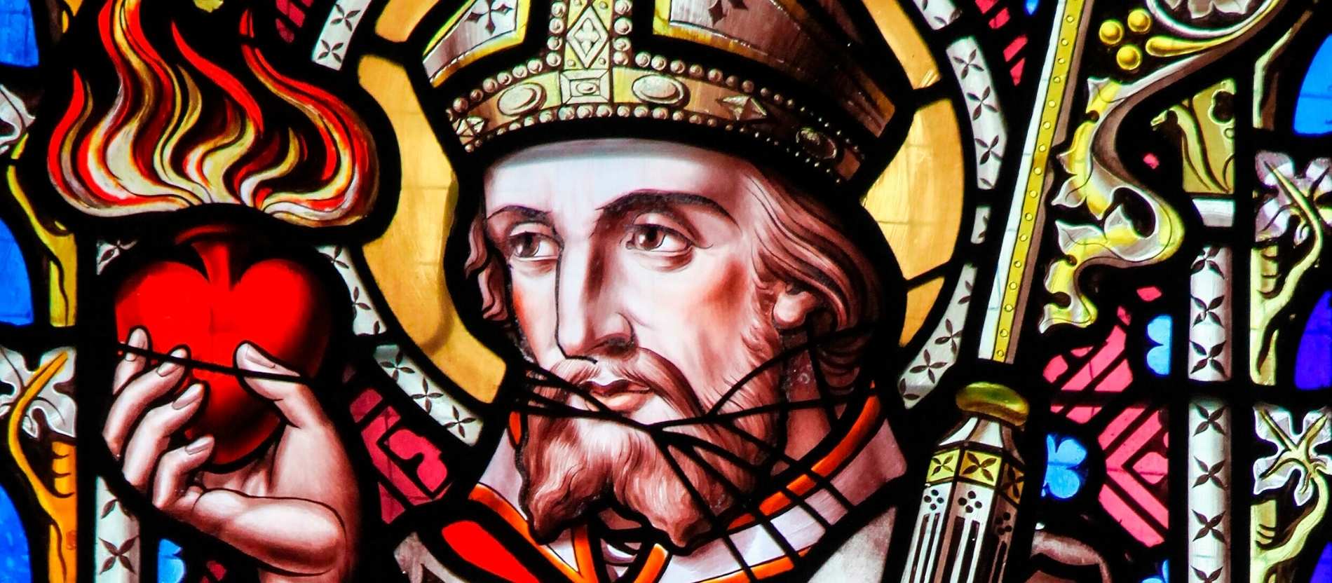 Kirchenfenster mit Augustinus von Hippo