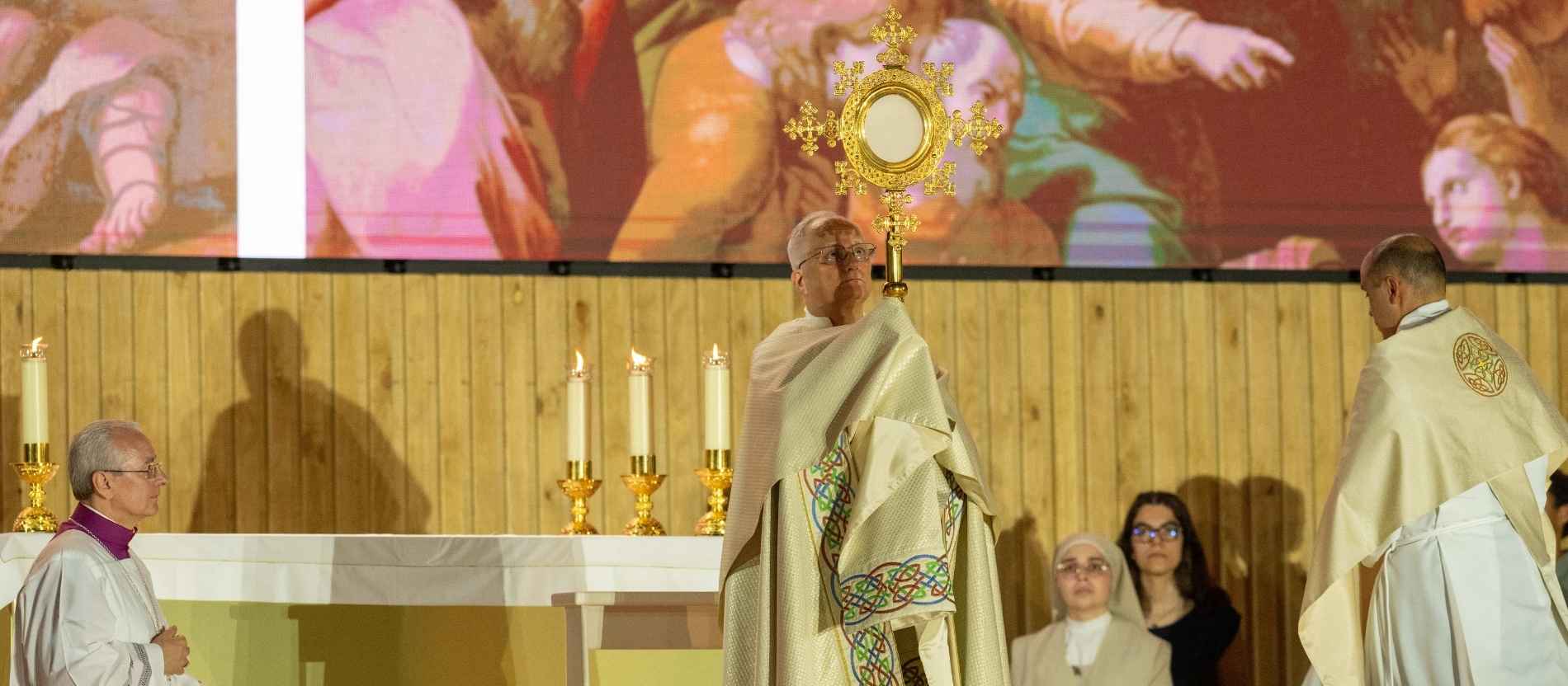 Papst Lo XIV. bei der Vigil in Madrid.