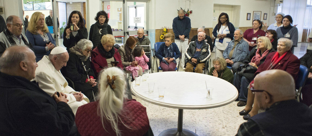 Überraschungsbesuch durch den Papst