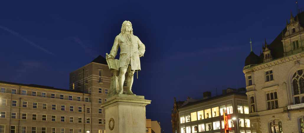 Das Händel-Denkmal in Leipzig.