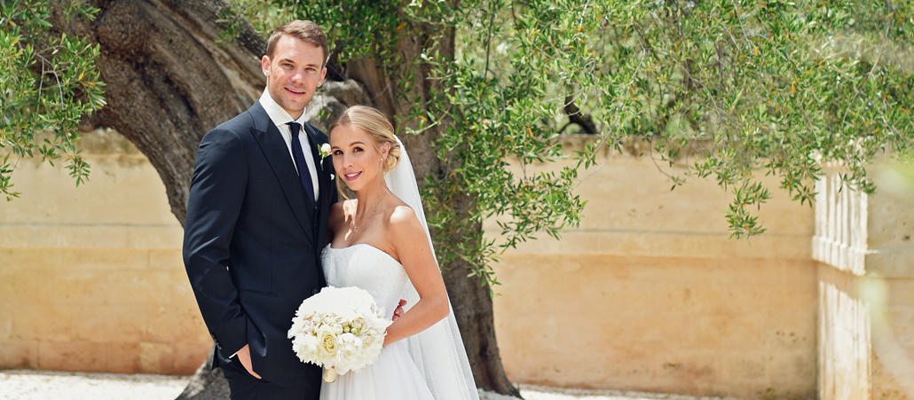 Das Brautpaar Manuel Neuer und Nina Neuer