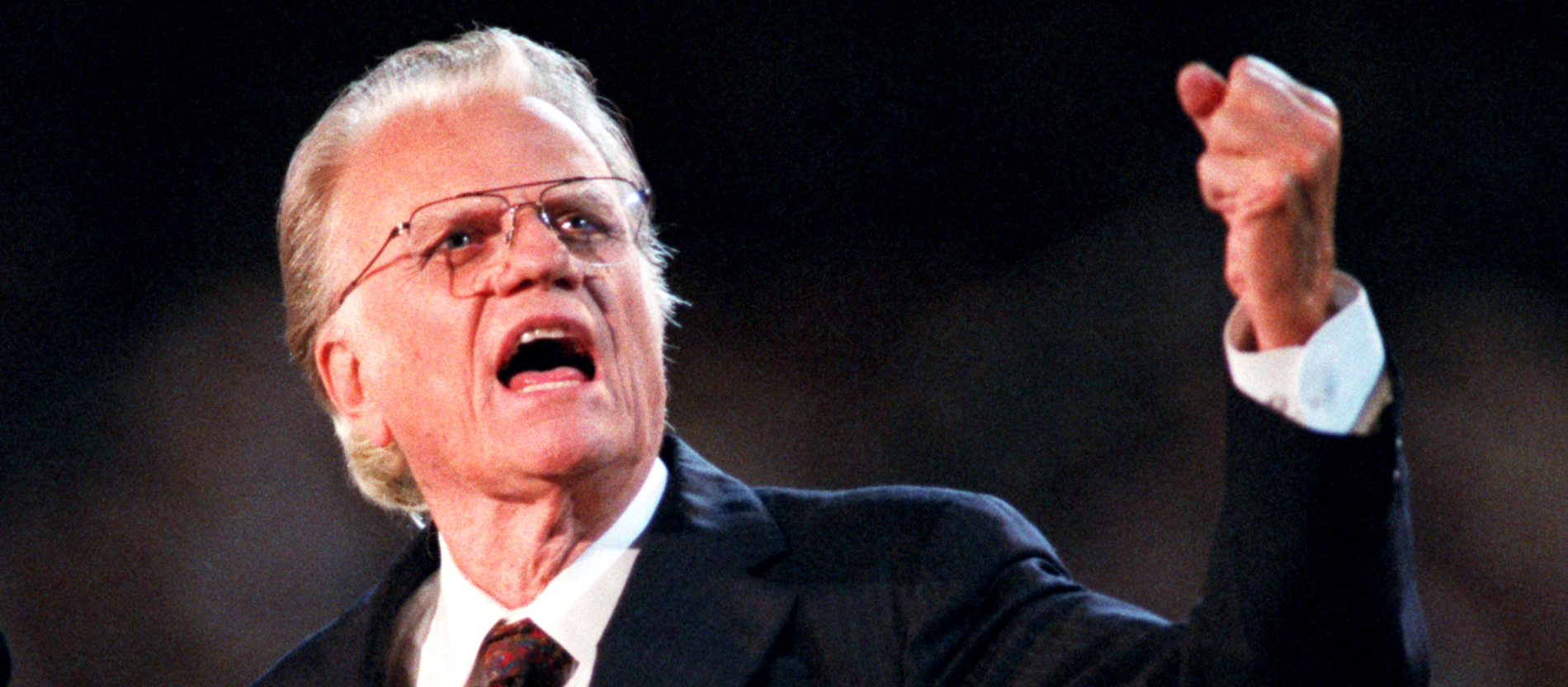 Der evangelikale US-Prediger Billy Graham bei einem Auftritt im Jahr 1996.
