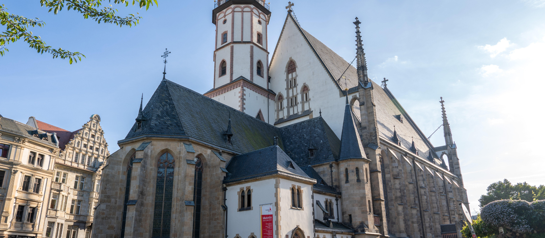 Blick auf die Thomaskirche in Leipzig