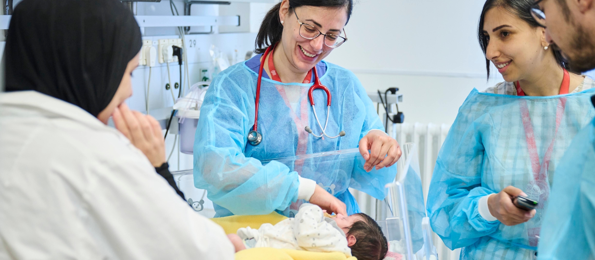 Szene im Caritas Baby Hospital in Betlehem 