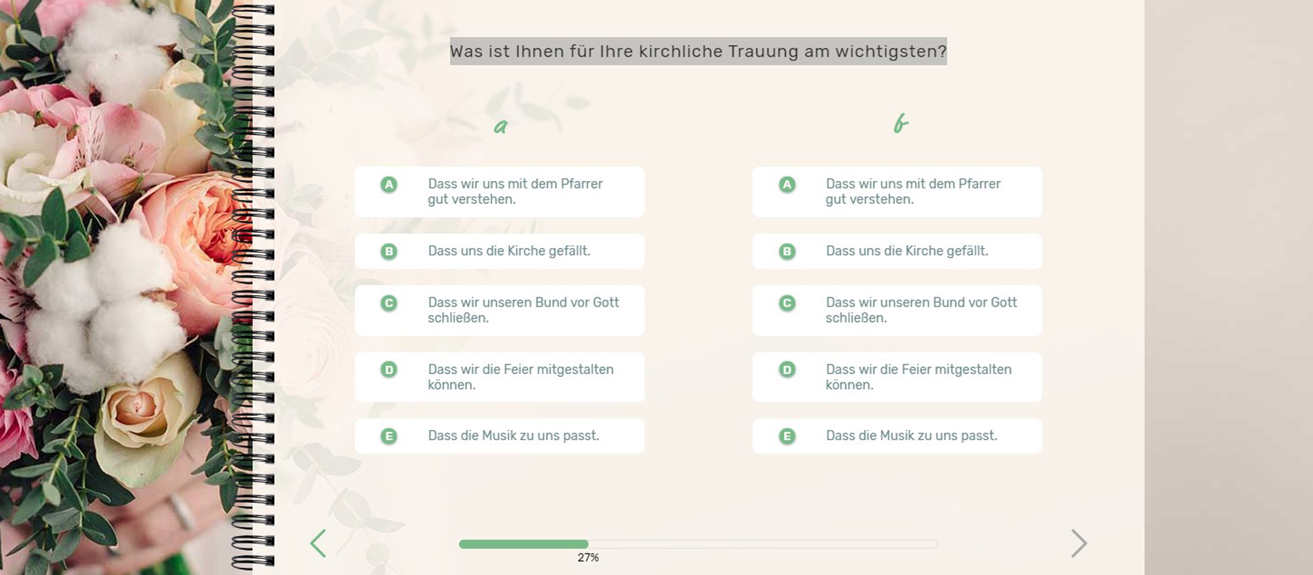 Screenshot der Website einfach-kirchlich-heiraten.de.