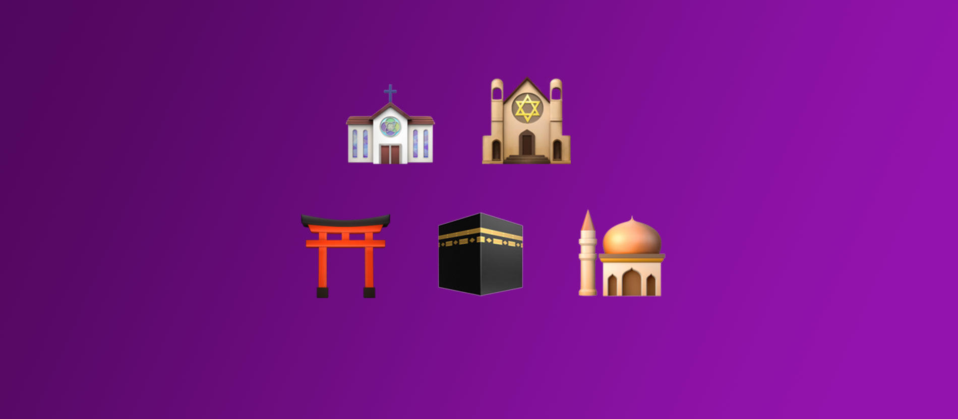 Emojis für Gotteshäuser