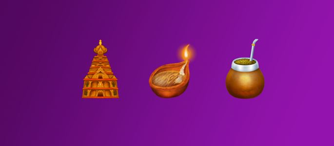 Neue Emojis in Unicode 12.0: Hindutempel, Diya, Mate-Tee