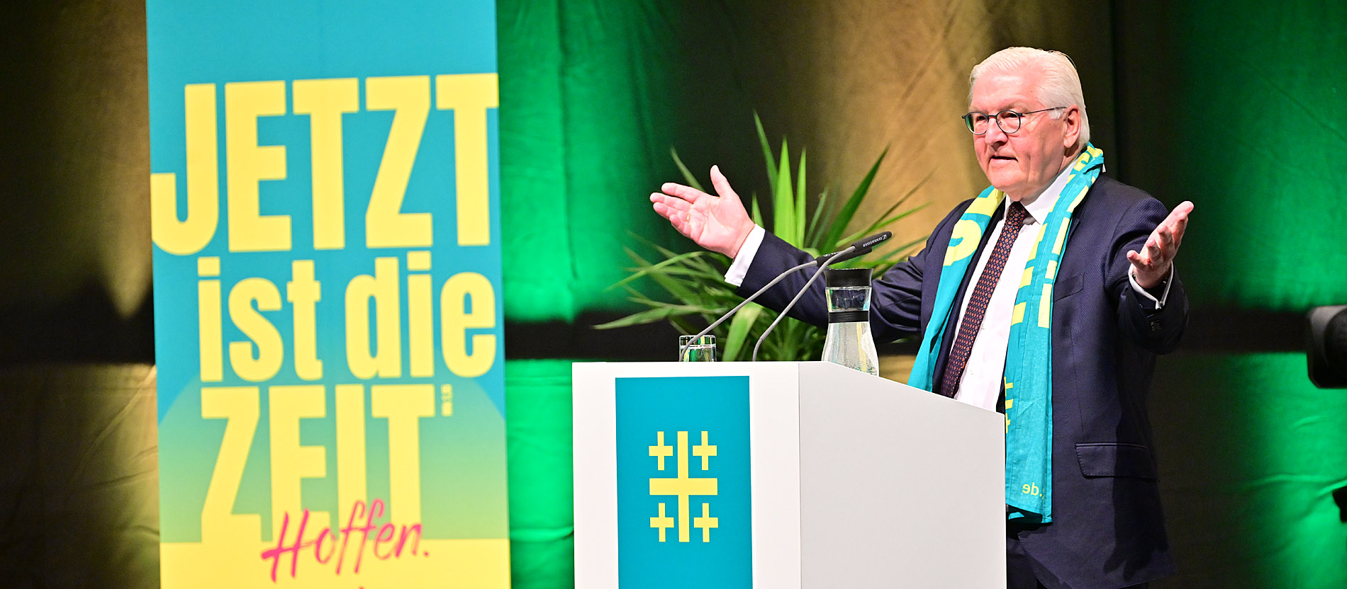 Stadt in Gelb und Grün: Der evangelische Kirchentag erobert Nürnberg