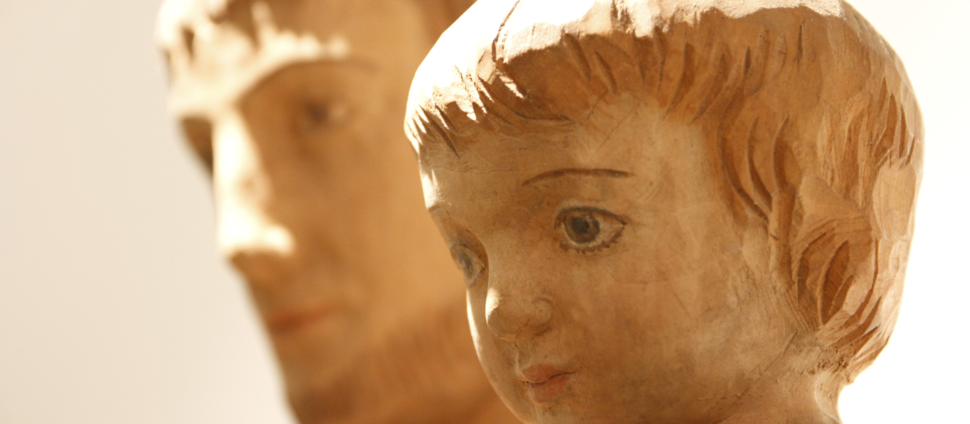 Eine Krippenfigur in der Nahaufnahme.