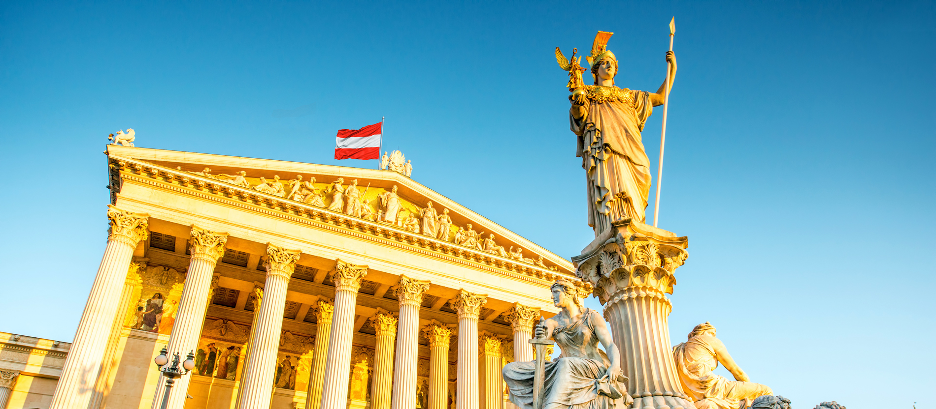 Das österreichische Parlament in Wien.
