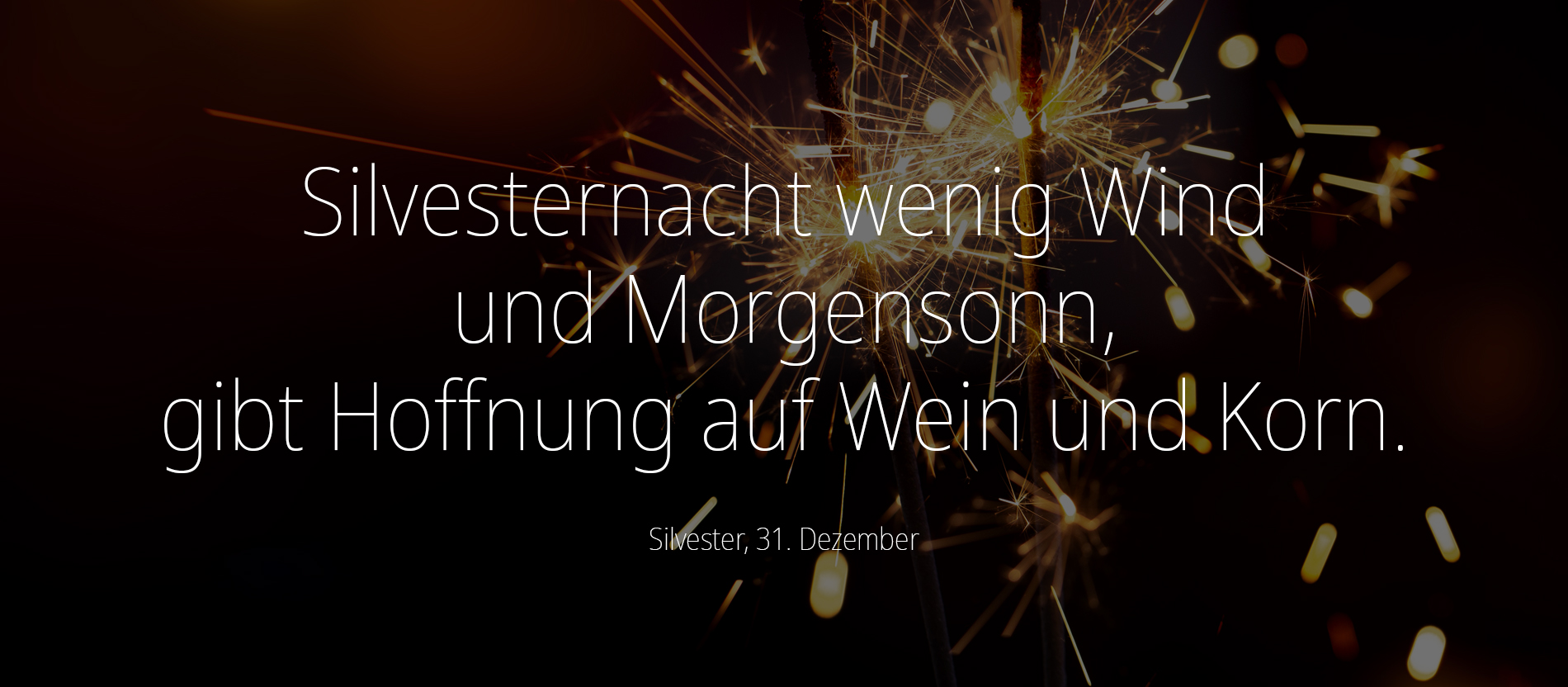 Silvester Bauernregeln