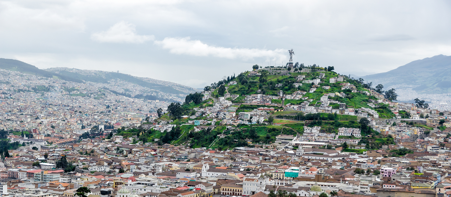 Blick auf die Stadt Quito in Ecuador.