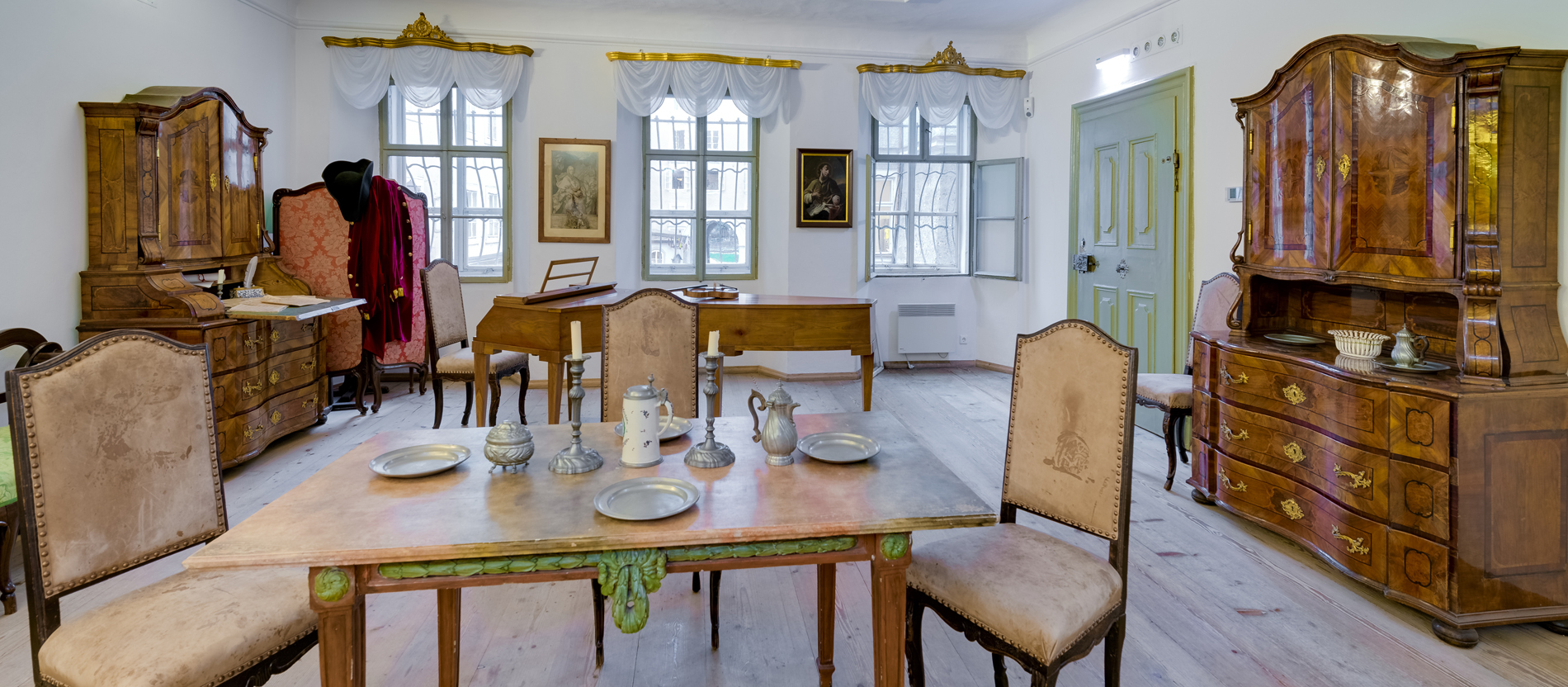 Das Wohnzimmer von Mozarts Geburtshaus