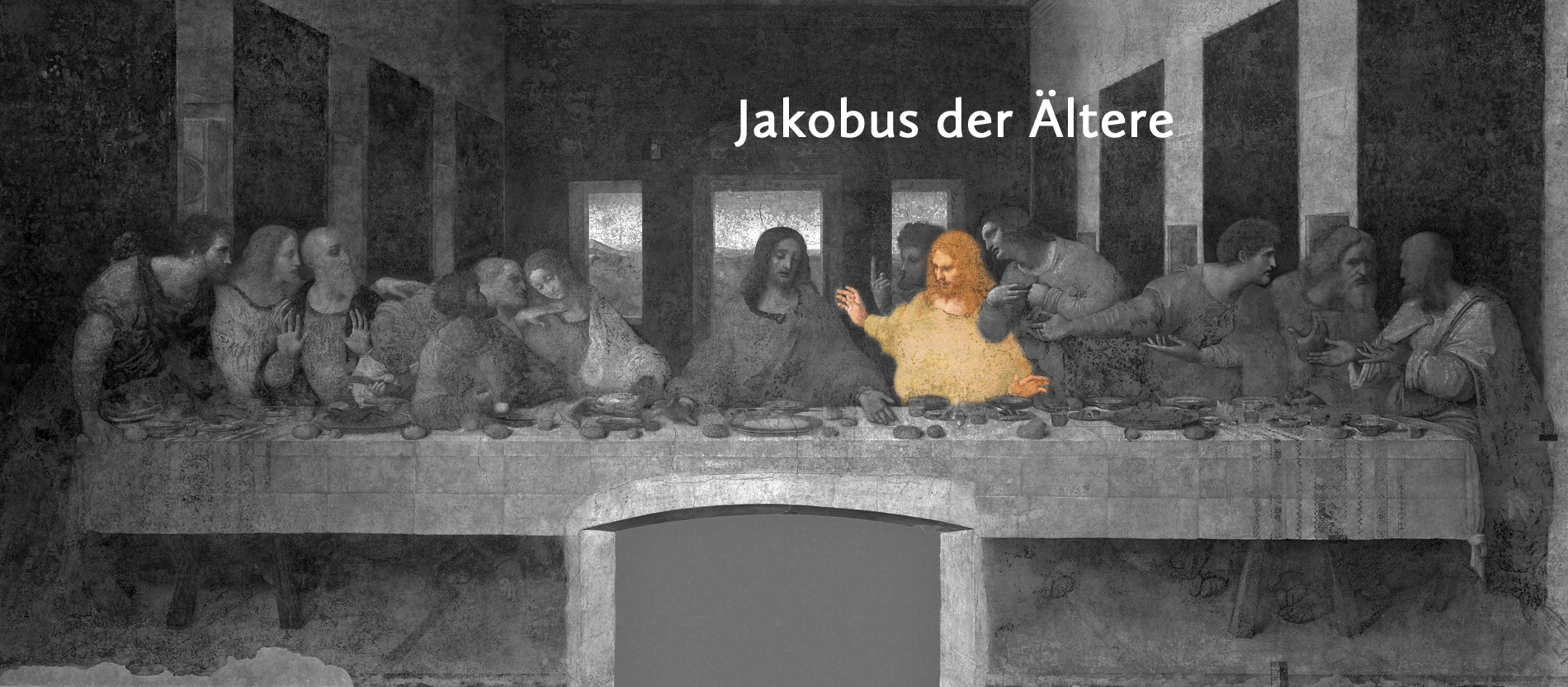 Jakobus, der Sohn des Zebedäus, ist der Bruder des Apostels Johannes. Als einer der erstberufenen Jünger nimmt er eine besondere Stellung ein (Mt 4, 21). So ist er etwa auf dem Berg der Verklärung dabei, als sich Gott selbst als Vater Jesu zu erkennen gibt (Mt 17, 1-9). Der Evangelist Markus berichtet, dass Jakobus und sein Bruder Johannes von Jesus aufgrund ihrer aufbrausenden Art 