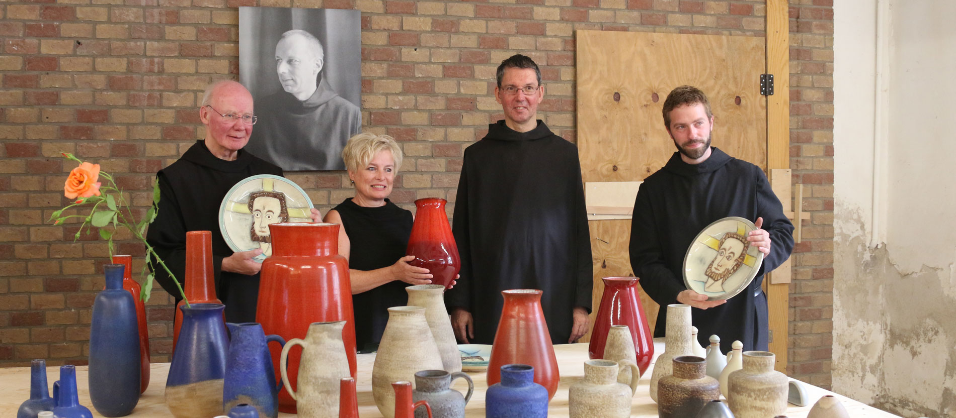 Prior-Administrator Pater Andreas Werner, Andrea Lange, Subprior  Pater Petrus Nowack, Bruder Stephan Oppermann.
