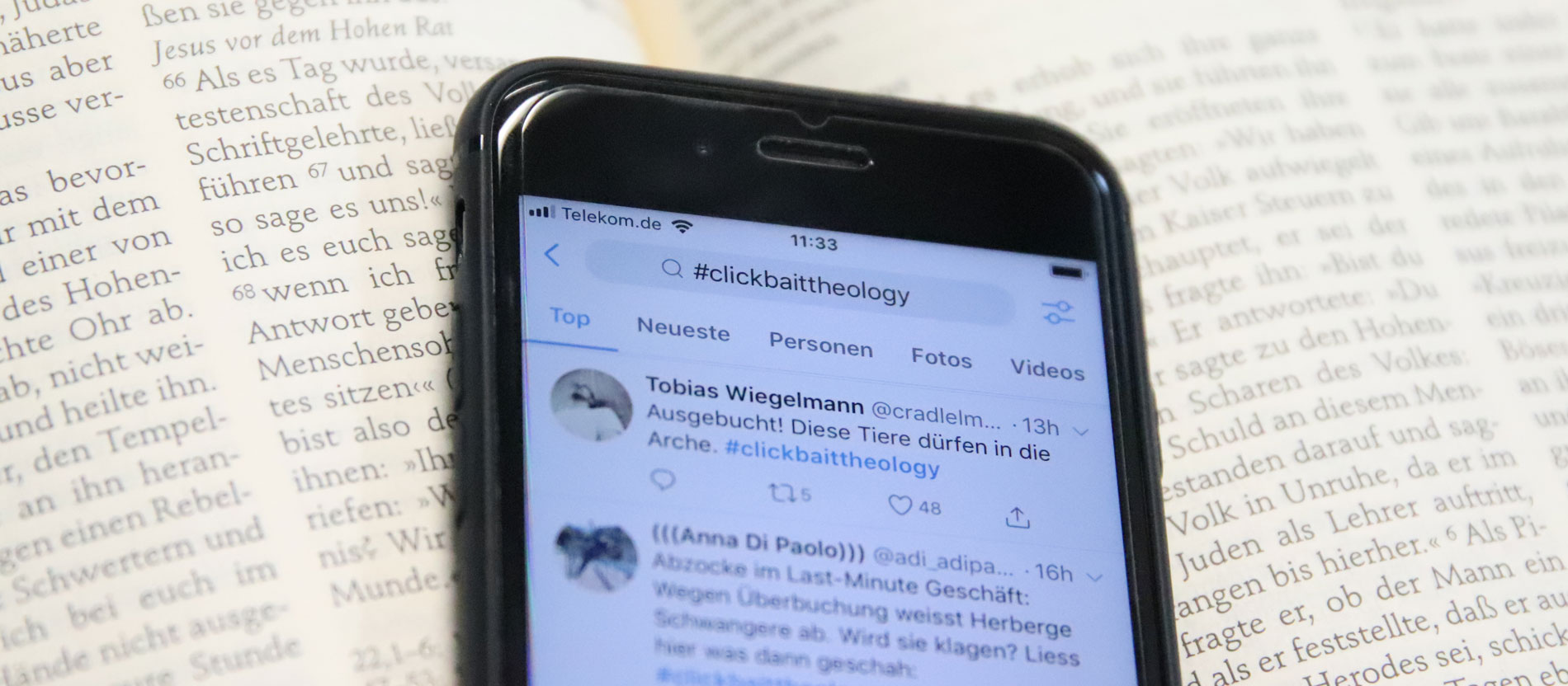 #clickbaittheology auf Twitter