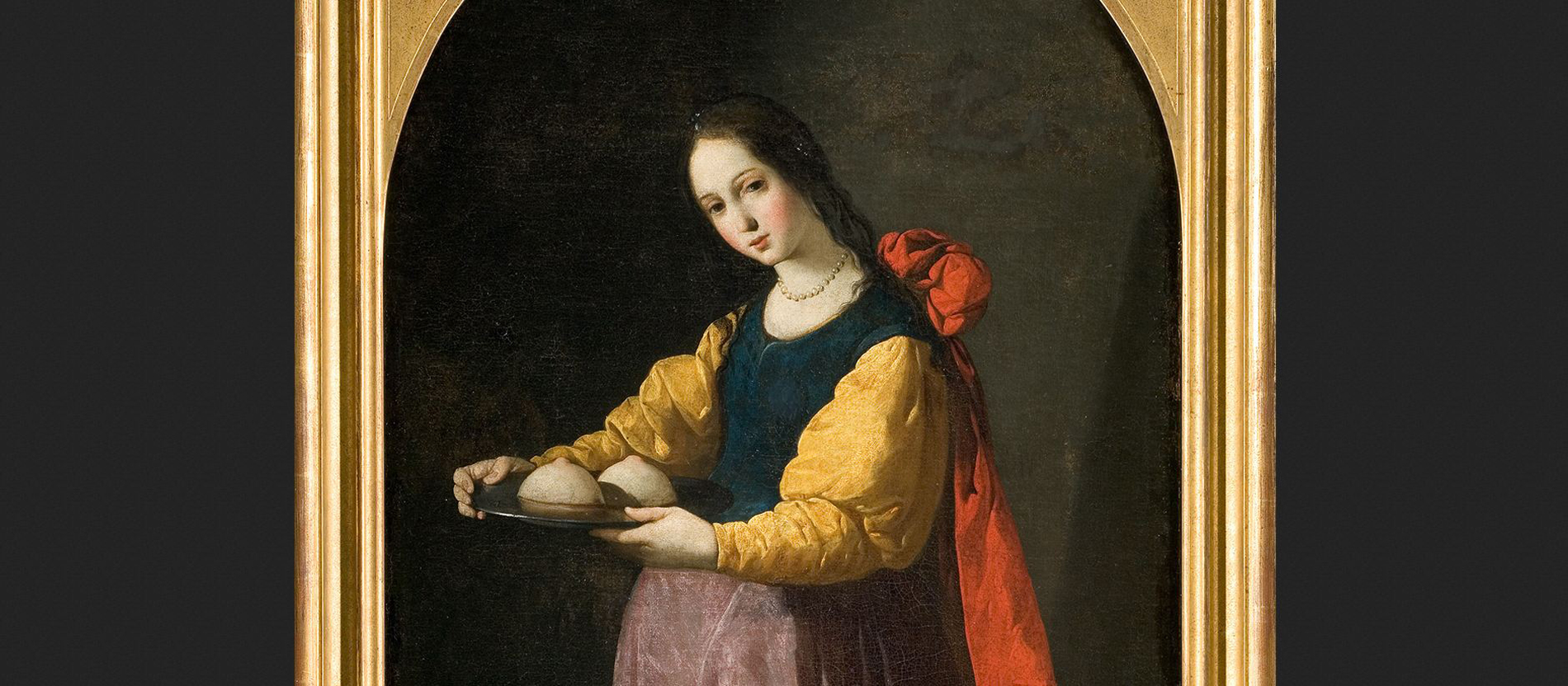 Die heilige Agatha von Catania auf dem Gemälde von Francisco de Zurbarán