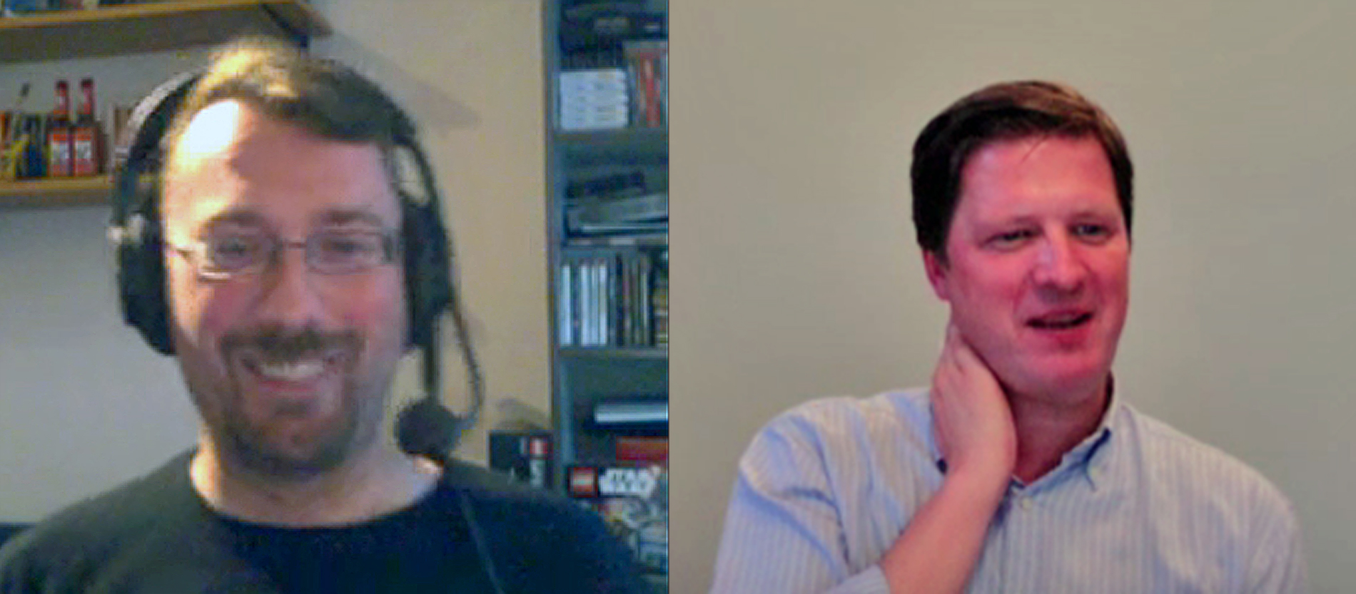 Ein Screenshot aus dem Skype-Videochat zum Glaubensgespräch.