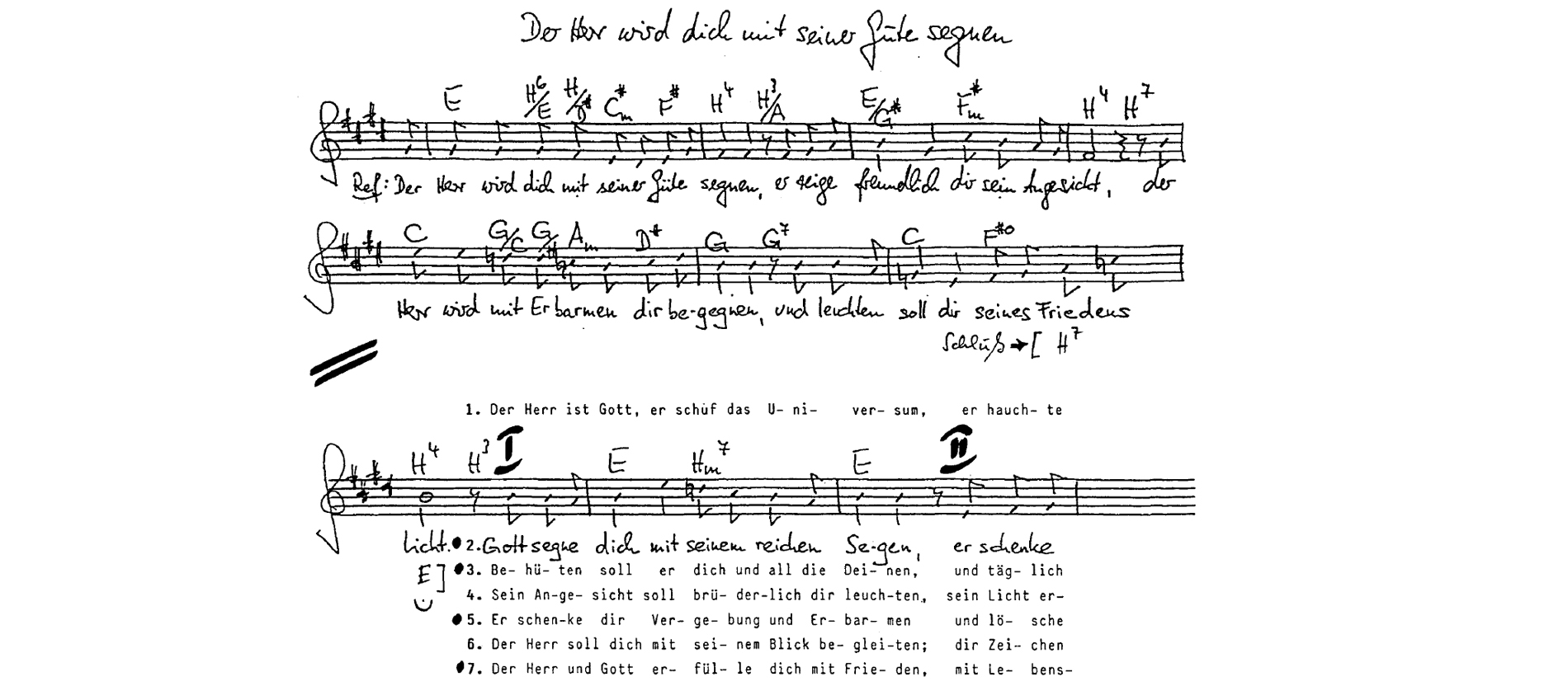 Noten des Liedes 