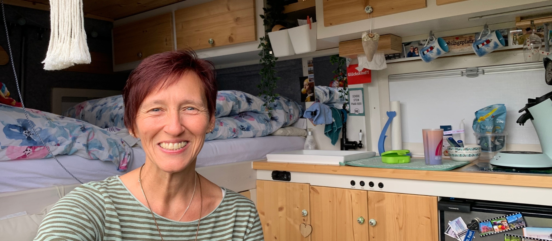 Manuela Guthörl campt beim Katholikentag in Erfurt