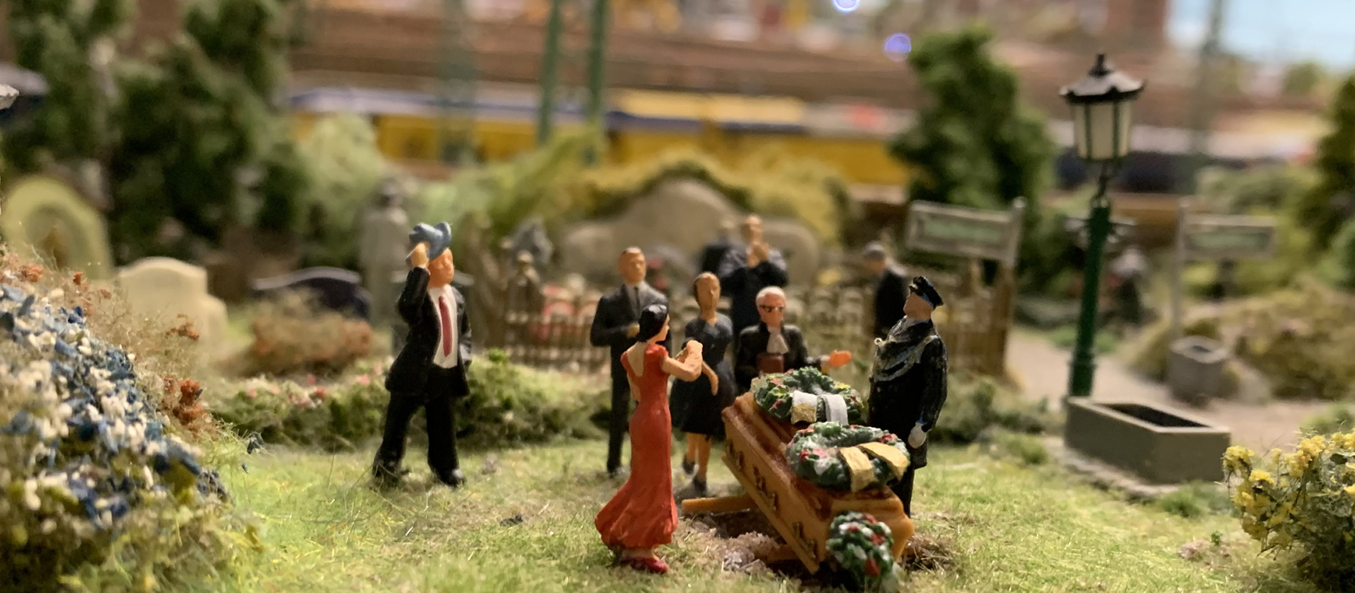 Beerdigungsszene im Miniatur Wunderland Hamburg